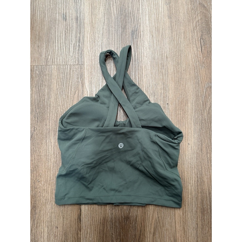 Lululemon Align Keyhole Halter Tank Nulu Size 4 Dark Forest